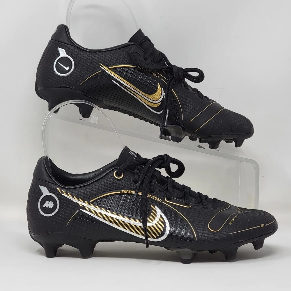 Nike Mercurial Vapor 14 Pro FG Black Gold Soccer Men's Size 4 DJ2869-007 New
